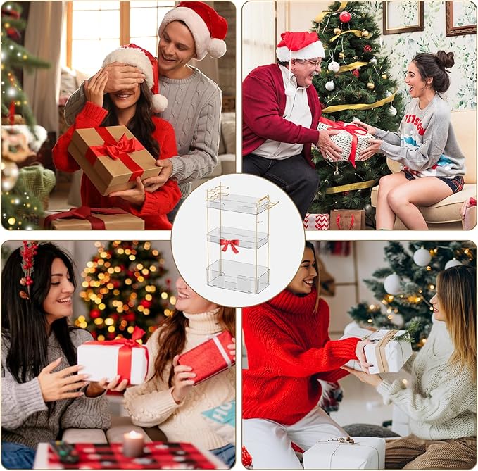 YCIA&DONE Luxury Bathroom Counter Organizer, Large Makeup Organizer Countertop, Shelf Organizer, Vanity Tray, Easily Assemble for Bathroom Organizers and Storage, Undersink, Cabinet, 3 Tiers Clear