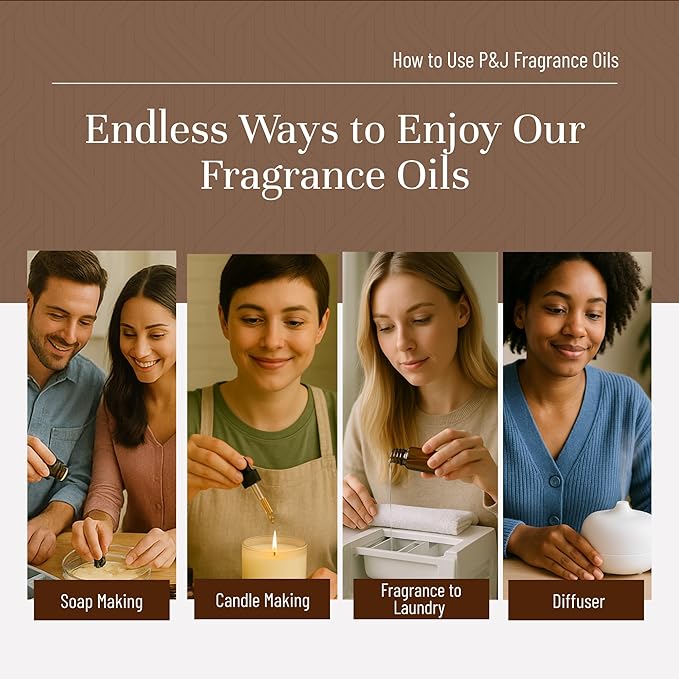 P&J Trading Fragrance Oil The Study Set | Leather, Coffee, Old Books, Cedar, Amber, Sweet Tobacco Candle Scents for Candle Making, Freshie, Soap Making Supplies, Diffuser Oil Scents