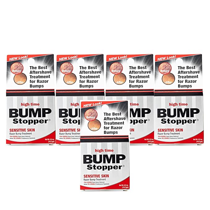 High Time Bump Stopper Sensitive Skin Razor Bump Treatment, 0.5 oz (Pack of 5)