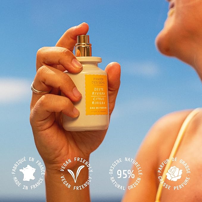 Panier des Sens - Citrus Riviera Women Perfume 1.7 Floz – Fresh, Citrus Perfume - Daily Luxury Women's Fragrances - Eau de Parfum Crafted in Grasse, France - Gifts for Her - Elegant Packaging