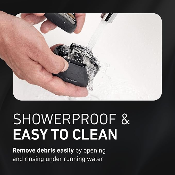 Panasonic ARC5 Palm-Sized Electric Razor, Handheld Luxury Compact Travel Shaver with 5-Blade Cutting System and USB-C Charging, Wet/Dry - ES-PV3A-K