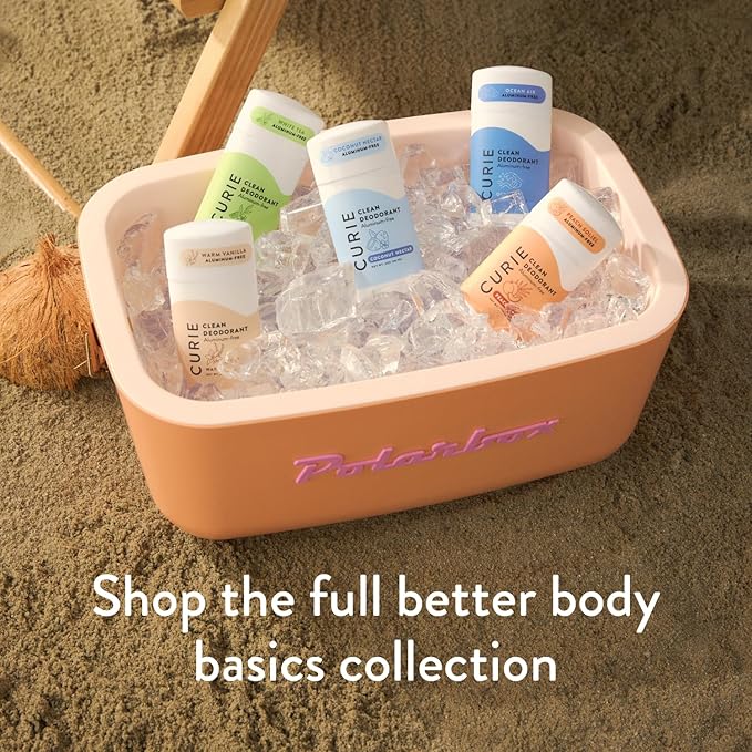 Curie Natural Deodorant for Women Fresh Faves Stick Trio - Coconut Nectar, White Tea and Warm Vanilla - Aluminum Free, Clean, Sustainable, Vegan, Paraben Free (3pk)