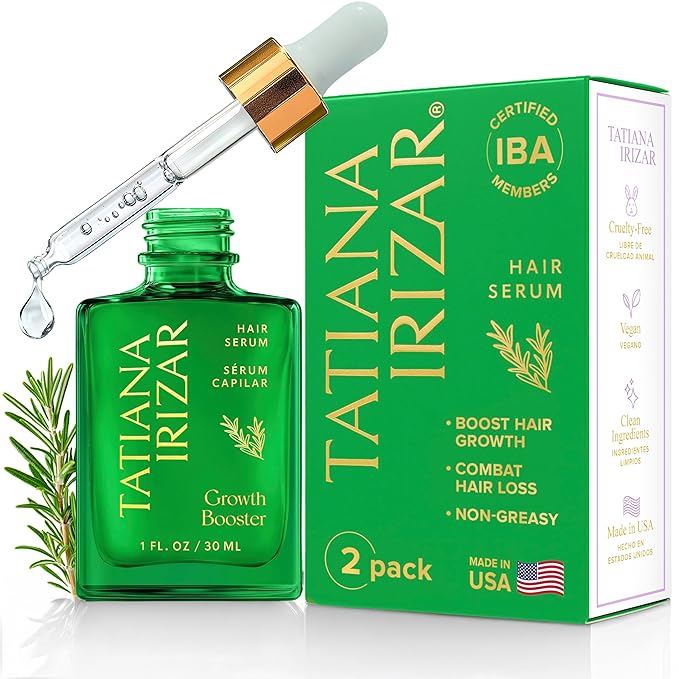 Hair Serum for Hair Growth Serum Women Made in USA - 2 Pack Scalp Serum for Hair Growth Non-Greasy Rosemary & Amla Hair Care Vegan 1 Oz Hair Loss Treatment for Women Regrowth Treatment