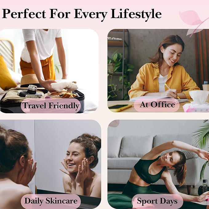 Mivida Hypoallergenic Makeup Remover Wipes With Vitamin E, Daily Cleansing Facial Towelettes, For Sensitive Skin, 50 Count, Alcohol Free, Fragrance Free Makeup Wipes