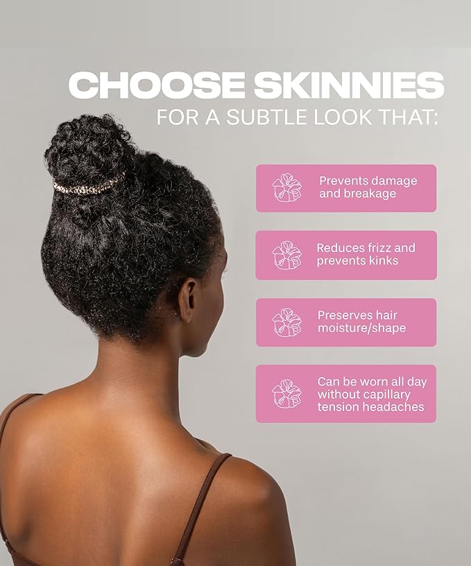 SUNDAYSILKS™ Luxurious Mulberry Silk Scrunchies for Women & Girls | No-Slip, Silky Hair Ties for Natural, Curly, Thin or Thick Hair | Gentle Hold for Ponytails & Sleep | Mini to Large Sizes [1 Pack]