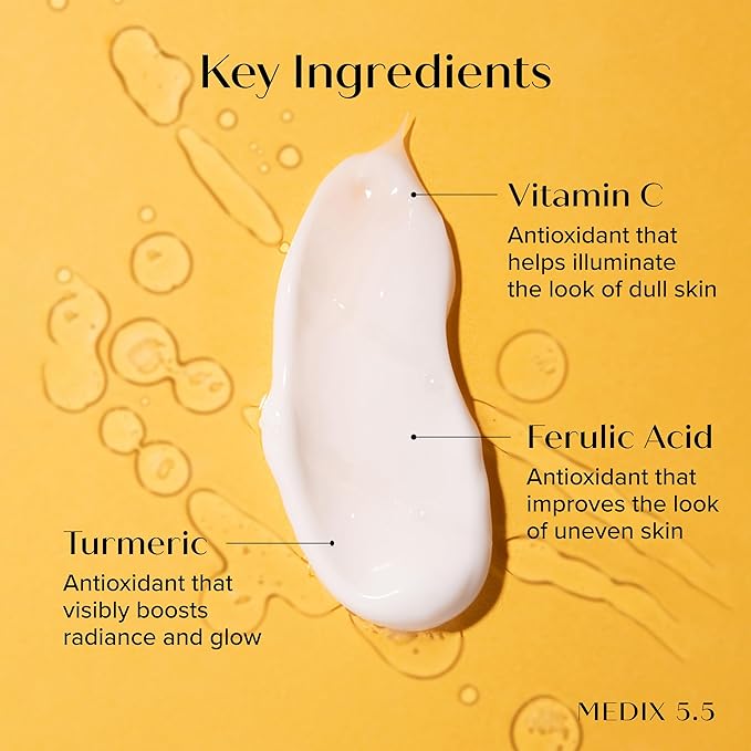 Medix 5.5 Vitamin C Cream Body Lotion & Face Moisturizer | Anti Aging Vitamin C Lotion For Women & Men Helps Soften The Look Of Dark Spots, Wrinkles, & Uneven Looking Skin Tone, 3OZ, 3PC Travel Size