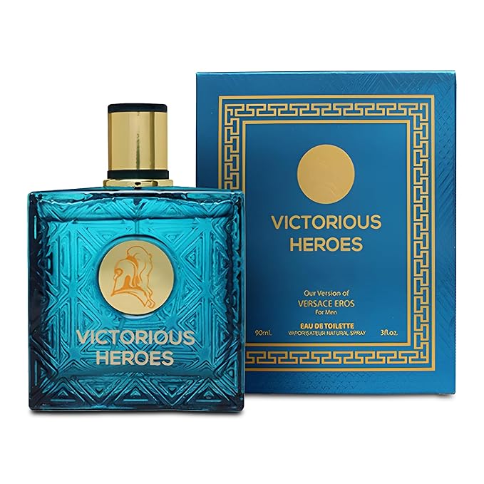Victorious Heroes Sensual Woody Fragrance for Men | Long Lasting Cologne Aromatic Scent, Eau de Parfum Natural Spray - Great Holiday Gift, 3.4 Fl Oz/100 Ml