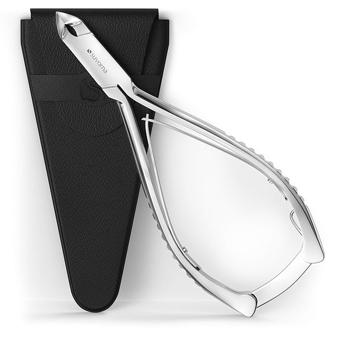 Suvorna Professional Cuticle Trimmer and Professional Cuticle Nippers - Cuticle Clippers for Women and Men - Cuticle Cutter For Nails - Sharp Cuticle Nippers Professional for Spas and Salons