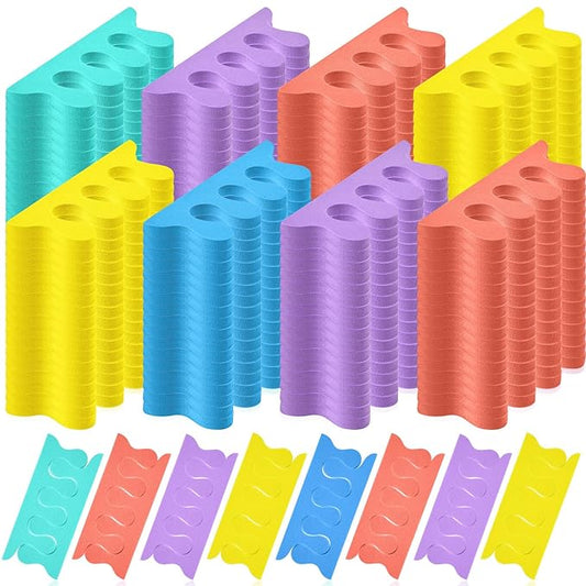 Mumufy 250 Pairs Sponge Toe Separators Pedicure Tool Kit Soft Toe Spacers for Pedicures Spreaders Finger Dividers for Women Men Feet Nail Manicure Toenails Art Painting Polish Spa (Colorful)