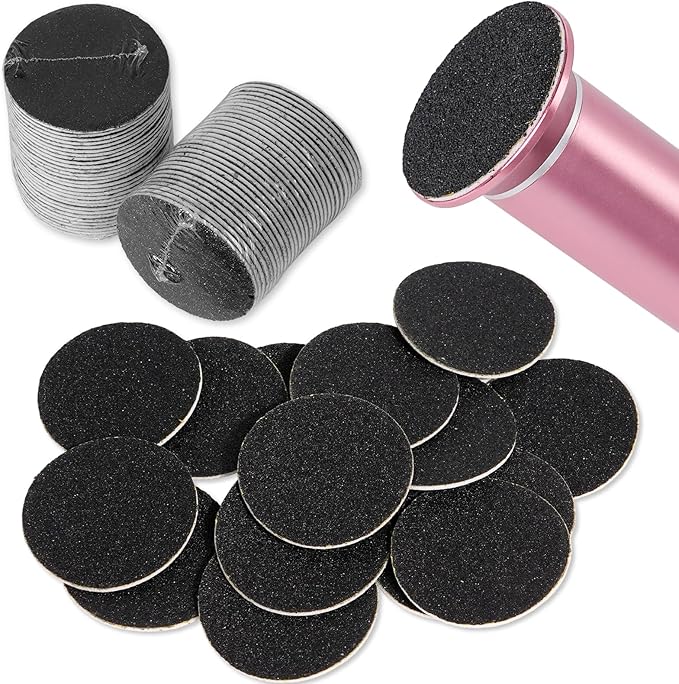 Dermawave 60pcs Replaceable Electric Foot File Callus Remover Sanding Paper Disc Refill Pack for Men & Women, Adhesive Backed, 1.7-Inch, Coarse 80 Grit