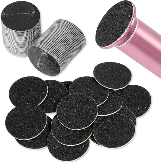 Dermawave 60pcs Replaceable Electric Foot File Callus Remover Sanding Paper Disc Refill Pack for Men & Women, Adhesive Backed, 1.7-Inch, Coarse 80 Grit