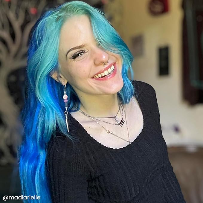 Arctic Fox Semi-Permanent Hair Dye, Vegan & Cruelty-Free, Pastel Blue, Ammonia-Free, Conditioning, For Bleached Hair, Long Lasting Color, Unisex, 8 Fl Oz, Cotton Candy Dreams