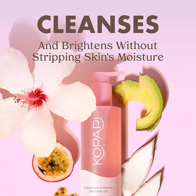 Kopari Sudsy Shower Oil - Skin Cleansing, Moisture Locking, Skin Hydrating Shower Oil (8.4oz)