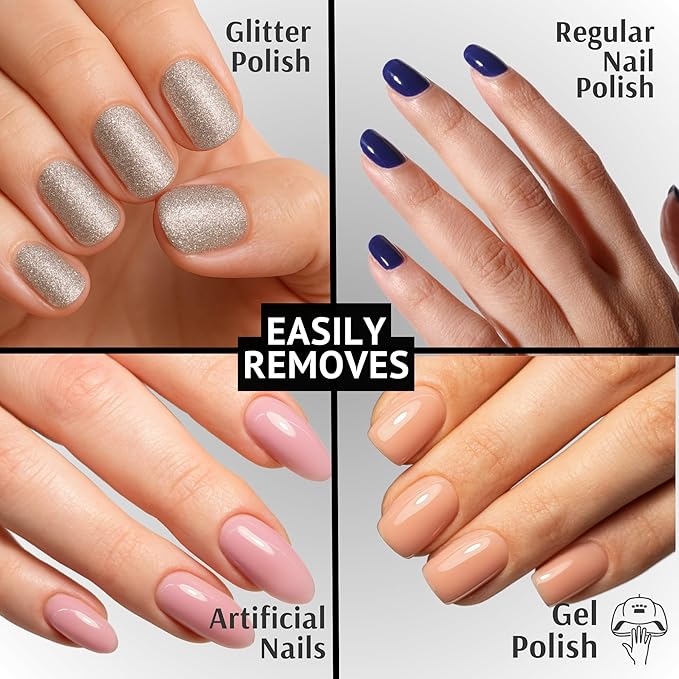 Pronto 100% Acetone Gel Nail Polish Remover - Polish Remover for Nails | Acetone Nail Polish Remover & Acrylic Nail Remover for Removal of Glue & Dip | Acrylic Nail Remover, 8 Fl oz 2 pack