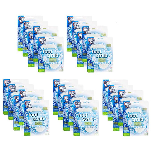 HartFelt Foot Scrub Sponge Exfoliator, Callus and Dead Skin Remover for Heel, Toes, and Foot, 25 Count, White