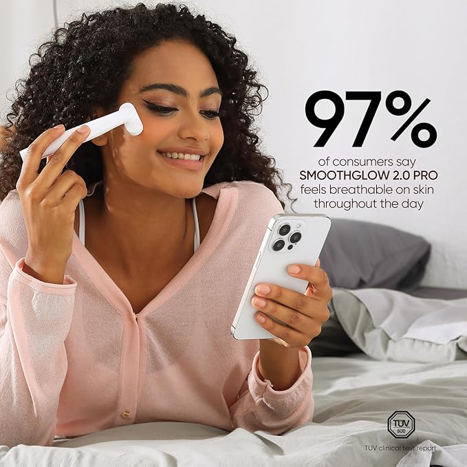 SMOOTHGLOW 2.0 PRO 4D LED Red Light Therapy for Face and Neck, | Light Therapy Wand red Light Therapy Holiday Gifts for Women | Without Base