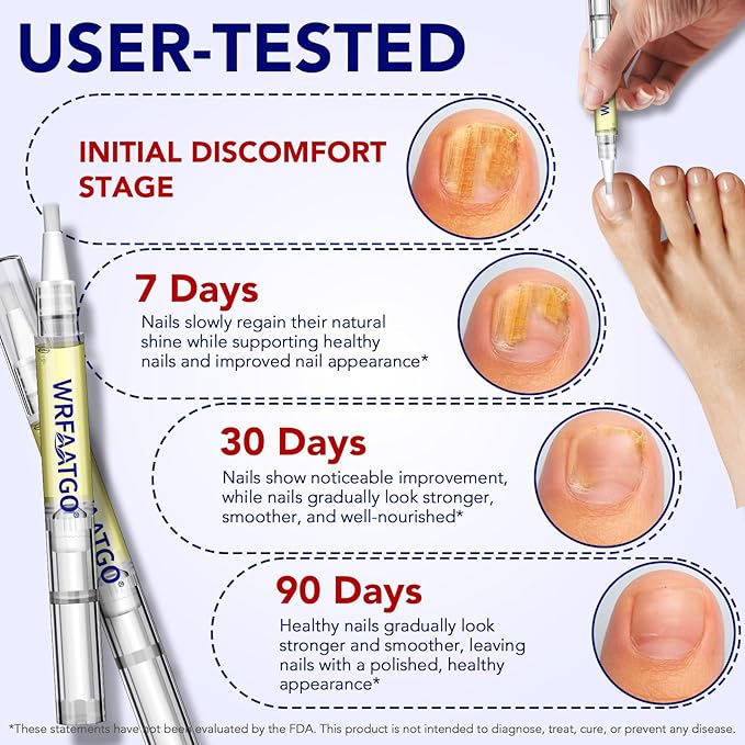 Toenail Fungus Pen | Toenail Fungus Treatment Extra Strength | 25% Undecylenic Acid, Tea Tree Oil | Toe nail Fungus Treatments for Fingernails & Toenails | 4PCS Fungal Nail Care Pen for Damaged Nails