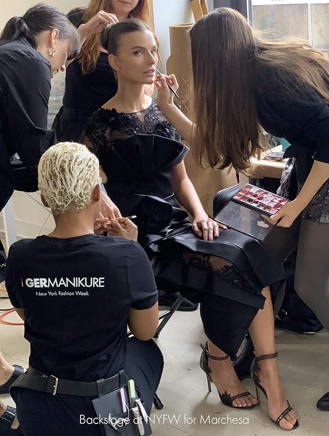 GERMANIKURE 8pc Manicure & Pedicure Set in Beige Leather Case - Made in Germany, FINOX Stainless Steel Tools – Professional Cuticle and Nail Care Kit