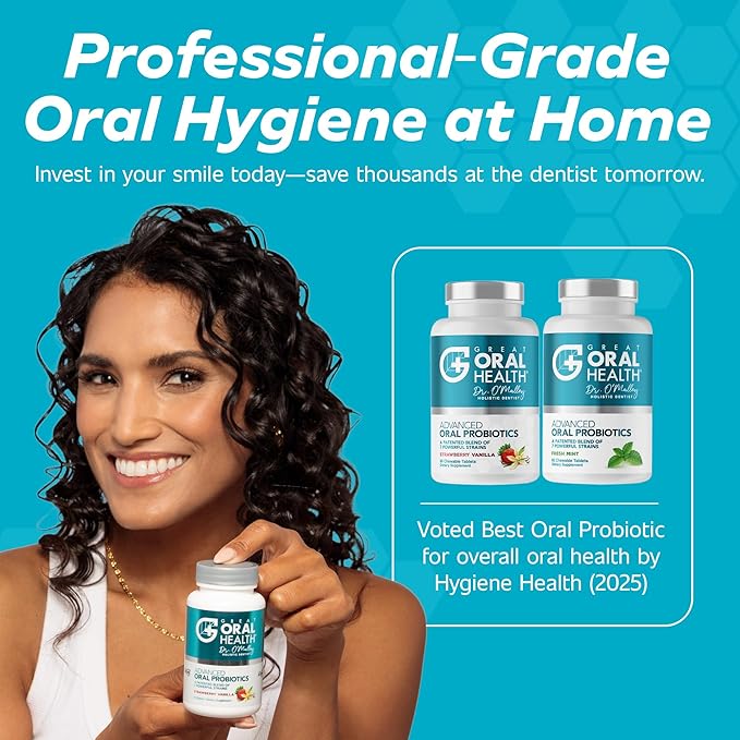 Dental Care Kit 6-in-1 Oral Hygiene Products for Adults: Oral Probiotics for Teeth & Gums, Nano Hydroxyapatite Toothpaste, Natural Breath Freshener Oil, Tooth Sensitivity Treatment & Tongue Scraper