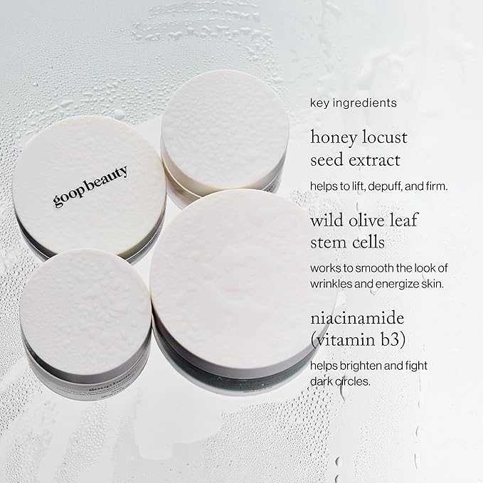 goop Beauty Eye Masks for Puffy Eyes | Under Eye Patches for Dark Circles | VEOCEL Lyocell Masks in Niacinamid Serum | Improves Crows Feet, Fine Lines, & Wrinkles | Paraben & Silicone Free | 30-Pack