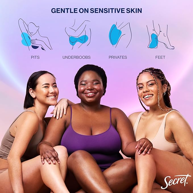 Secret Whole Body Deodorant Dry Feel Cream + Absorbs Sweat for Women, Light & Fresh Scent, Aluminum Free Deodorant, 72 HR Odor Protection, 3.0 oz