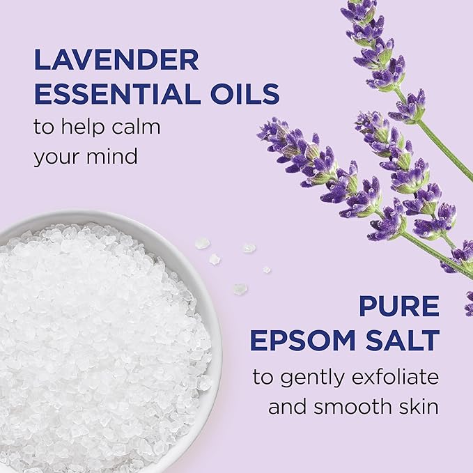 Dr Teal's Pure Epsom Salt Body Scrub, Soothe & Sleep with Lavender Essential Oils, 16 oz (Pack of 3)