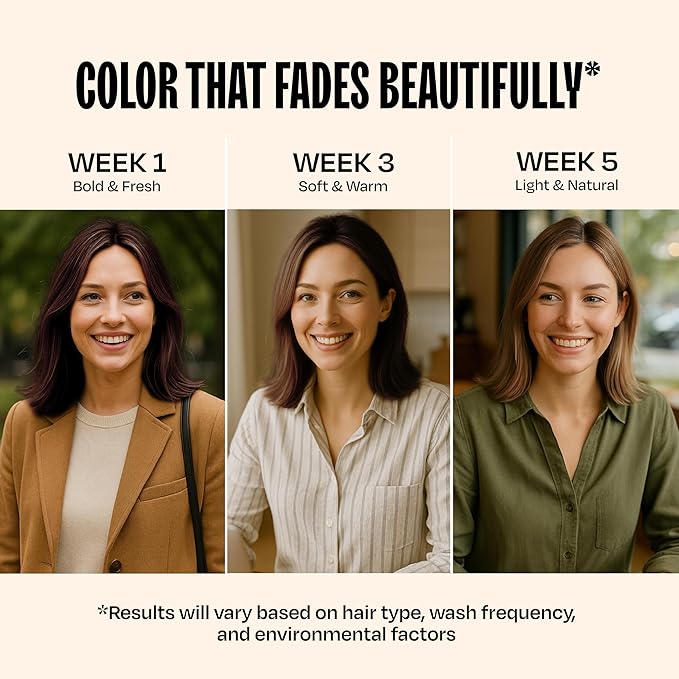 Overtone Color Depositing Semi-Permanent Hair Dye Conditioner - 8 oz For Natural & Color-Treated Hair, Moisturizing Shea Butter & Coconut Oil - Vegan & Cruelty-Free, Auburn Brown