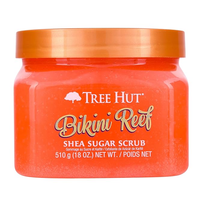 Tree Hut Bikini Reef Shea Sugar Scrub, Exfoliating, Hydrating & Moisturizing Body Scrub with Shea Butter & Nourishing Essential Oils, Smooth & Soften Skin, 18 oz