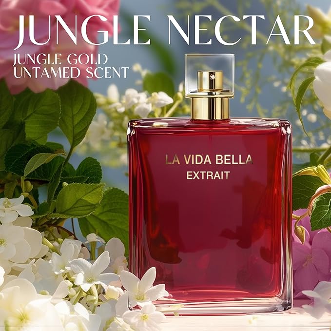 La Vida Bella Extrait Women Perfume 3.4Fl Oz Eau de Parfum Spray with Raspberry, Pink Pepper & Bergamot - Sugary Rush & Citrusy Notes Fragrance Daytime & Casual Use