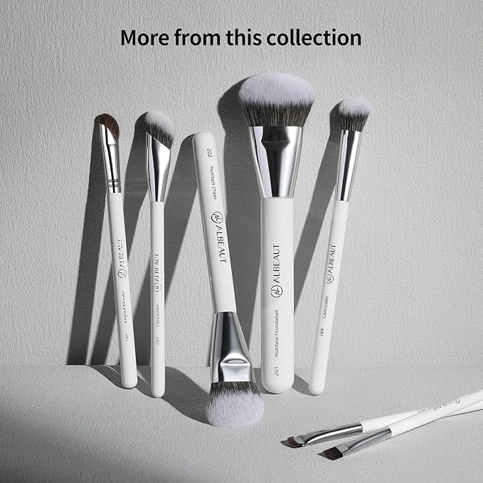 Concealer Makeup Brushes 2 PCS Angled Brushes for Liquid, Cream, Stick Concealer Foundation Nose Contour Eyeshadow Blending(193-2pcs)