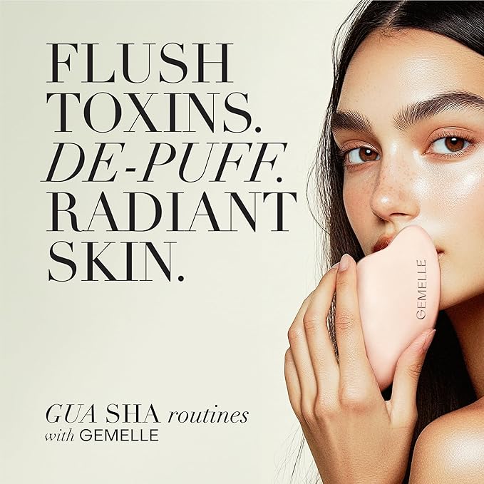 GEMELLE Lymphatic Gua Sha Face Oil | 10x Award Winner | Vitamin C,E & A | Detox, Plump, Sculpt, Hydrate | High-Altitude Rosehip | Natural Botanical for Gua Sha Facial Tools, Lymphatic Drainage - 15ml