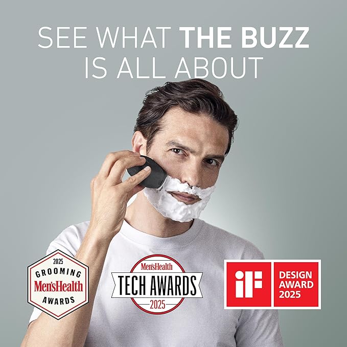 Panasonic ARC5 Palm-Sized Electric Razor, Handheld Luxury Compact Travel Shaver with 5-Blade Cutting System and USB-C Charging, Wet/Dry - ES-PV3A-K