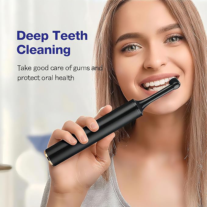 Rechargeable Tooth Polisher with 5 Brush Heads 9 Polish Pastes 4 Speed Modes IPX6 Teeth Cleaning Kit LED Light Dental Cleaning Kit for Home Use Polishing and Whitening of Tooth