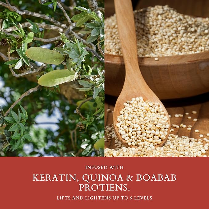 4BOND Premium Hair Bleach Powder Lightener | Blue Based Lightener | Up To 9 Levels Of Lift | Infused with Amino Acids, and Quinoa, Keratin and Baobab Proteins For Repairative Conditioning 16 Fl Oz