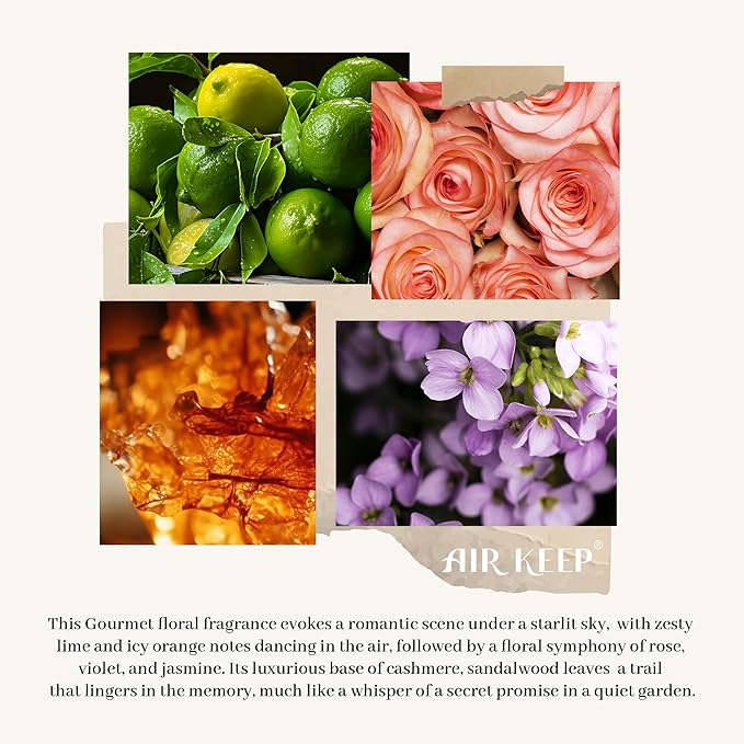 Airkeep Reed Diffuser Set/Cashmere Vanilla/6.76 fl oz(200ml)/1 Pack/Home & Office Decor Aromatherapy Diffuser Oil Gift Set