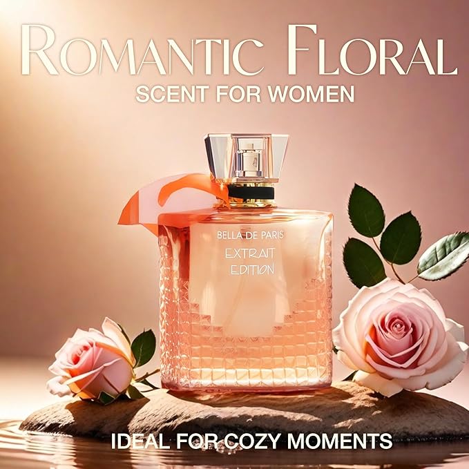 Bella De Paris EXT Women's Perfume Floral & Sweet Eau De Parfum Long Lasting Fragrance 3.4Fl Oz Cologne for Women Gift(3 Pack)