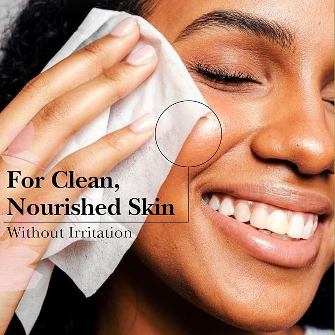 Mivida Hypoallergenic Makeup Remover Wipes With Vitamin E, Daily Cleansing Facial Towelettes, For Sensitive Skin, 50 Count, Alcohol Free, Fragrance Free Makeup Wipes