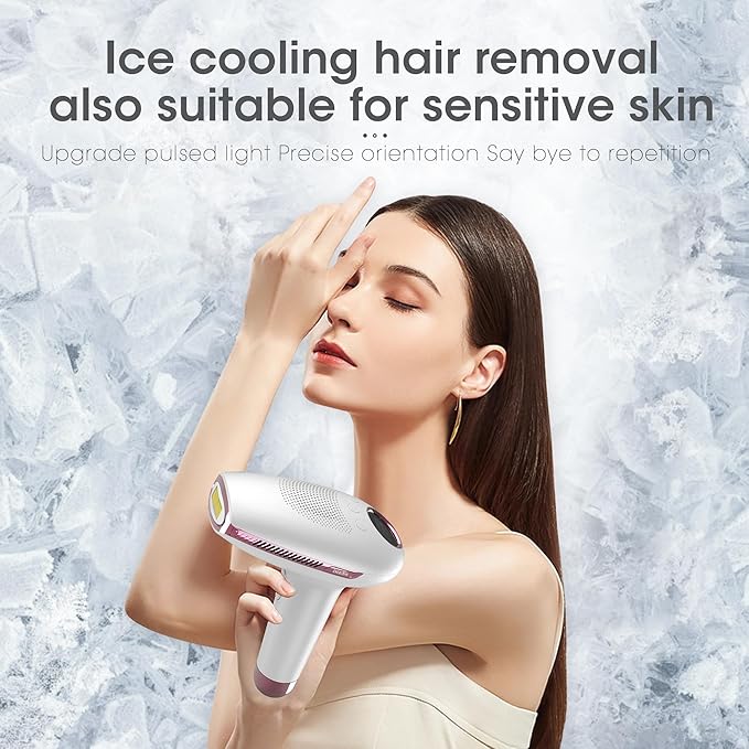 DEESS IPL Laser Hair Removal Device for Women & Men, GP591 3 in 1 Fastest Flashes ICE-Cooling Permanent Hair Remover, Safe & Painless, Long-lasting Reduction of Body & Face Hair Regrowth, Home Use
