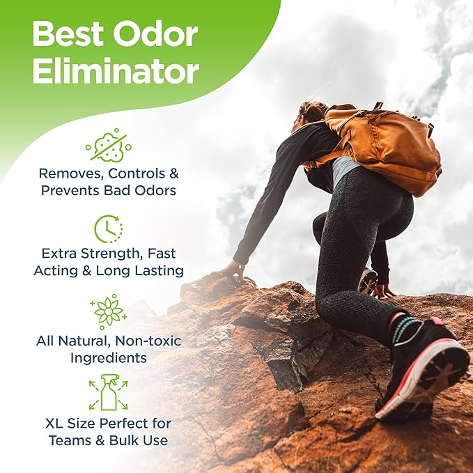 Rocket Pure Natural Odor Eliminator - Foot & Shoe Deodorizer Spray, Gear Odor Eliminator - Removes, Controls & Prevents Odors - Made with Essential Oils - Made in USA (Mint, 32oz)