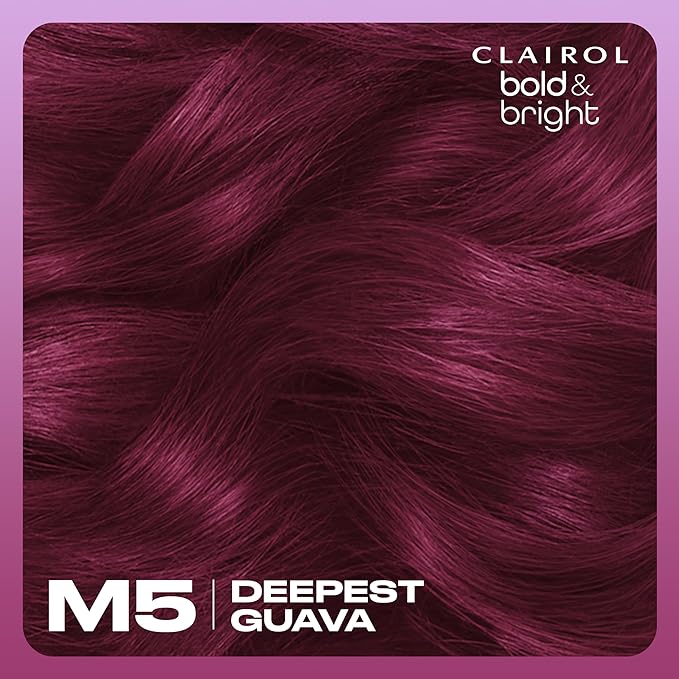 Clairol Bold & Bright Permanent Hair Dye, M5 Deepest Guava Hair Color, Pack of 1