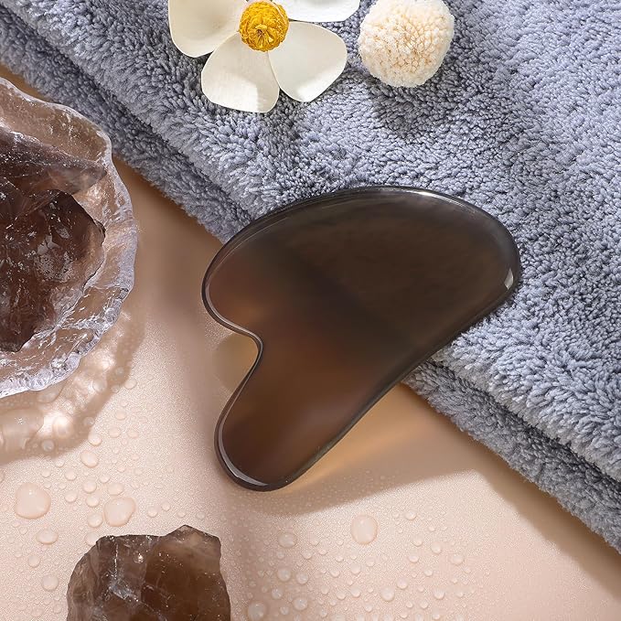 rosenice Gua Sha Facial Tools Gua Sha Agate Stone for Face Skincare Facial Body for Gray