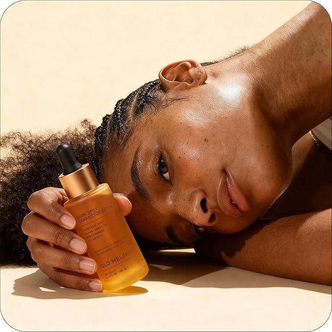 Glo Melanin Dark Spot Remover for Face - Dark Spot Corrector Serum with Vitamin C - Reduces Discoloration and Hyperpigmentation