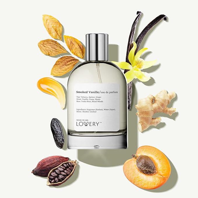LOVERY Smoked Vanille Perfume Inspired by T.F.ord, Long Lasting Pure Vanilla for Women & Men, Clean Fragrance Spray, 100ml for Womens Birthday - USA