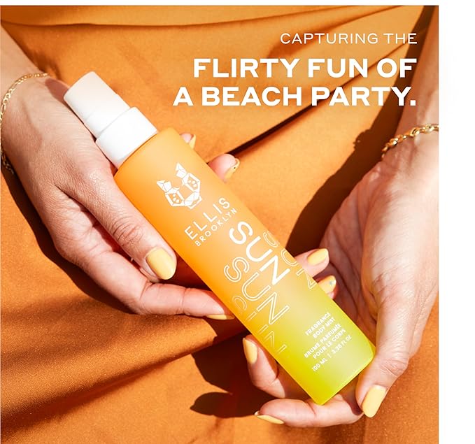 Ellis Brooklyn SUN Hair And Body Fragrance Mist - Rich Floral Perfume Mist with Italian Mandarin, Orange Flower Water, & Cedarwood, Vegan Perfume Made In The USA, 50ml 1.7 Fl Oz