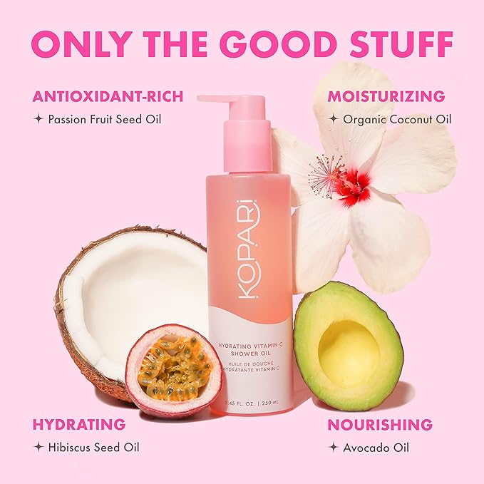 Kopari Sudsy Shower Oil - Skin Cleansing, Moisture Locking, Skin Hydrating Shower Oil (8.4oz)