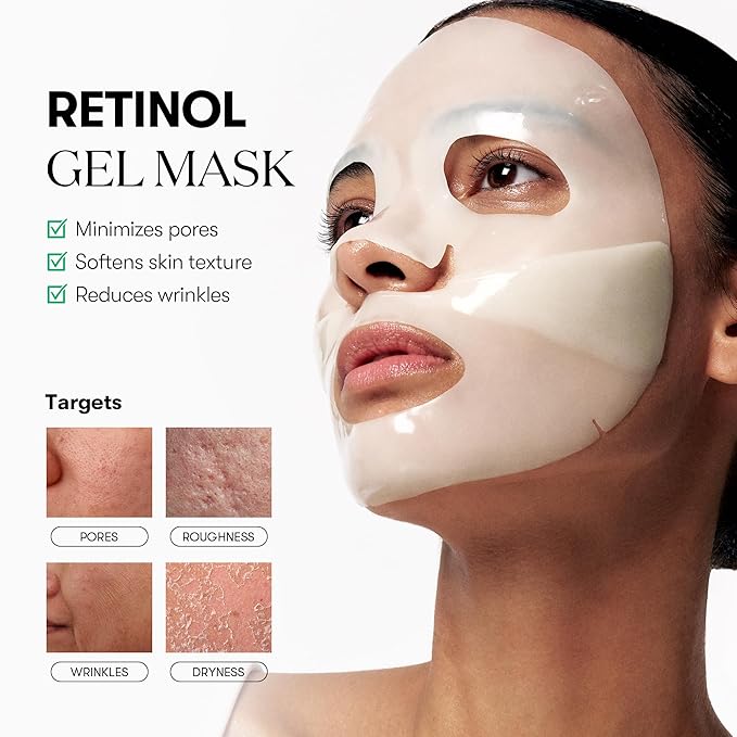 VT COSMETICS Reti-A Reedle Shot 100 2-Step Hydrogel Mask(34.5gx4ea), Intensive Tightening, Exosome Retinol, Overnight Melting Mask, Ideal for Retinol Beginners, Korean Facial Mask