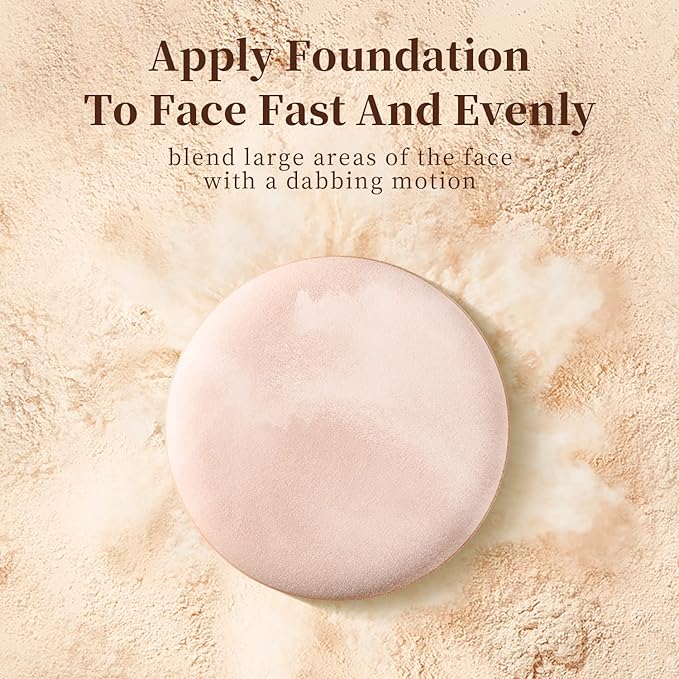 MOHOPE 8Pcs Air Cushion Makeup Sponges for Foundation with Portable Box | Latex-Free Blending Sponge for Liquid, Cream, Foundation and Powder | Round Powder Puff | Pink