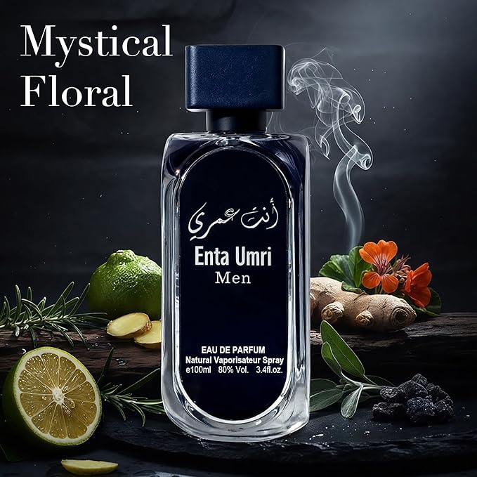 Enta Umri Long-Lasting Cologne for Men | Fresh Citrus & Woody Scent | Eau de Toilette 100ml Spray | Day to Night Fragrance