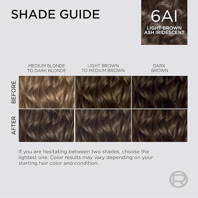 L'Oreal Paris Colorsonic Permanent Hair Dye Cartridge, Hair Color for Root Touch Up, Gray Coverage or All Over Color in just 5 Minutes, 6AI Light Iridescent Ash Brown (Coloring Device Sold Separately)