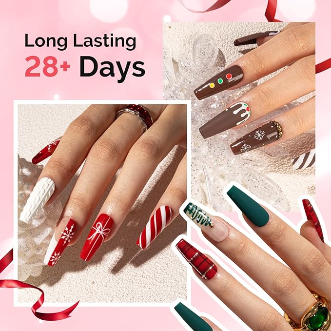 MelodySusie Gel Nail Polish Kit with UV Light P-PLUS30F- Popular Color Gel with Builder and Baser &Glossy Top Coat Soak Off Includes Nail Art Tools Nail Art Gift for Women & Girls